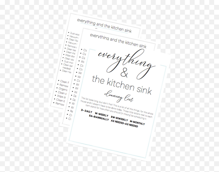 Everything And The Kitchen Sink List U2014 Mother Like A Boss - Dot Emoji,Cleaning Png