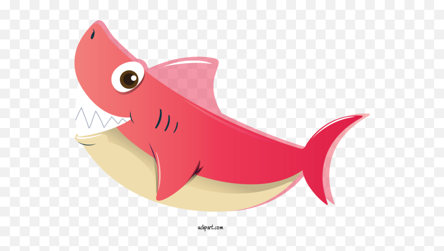 Animals Cartoon Pink Fish For Shark - Shark Clipart Animals Red Shark Cute Cartoon Emoji,Shark Png