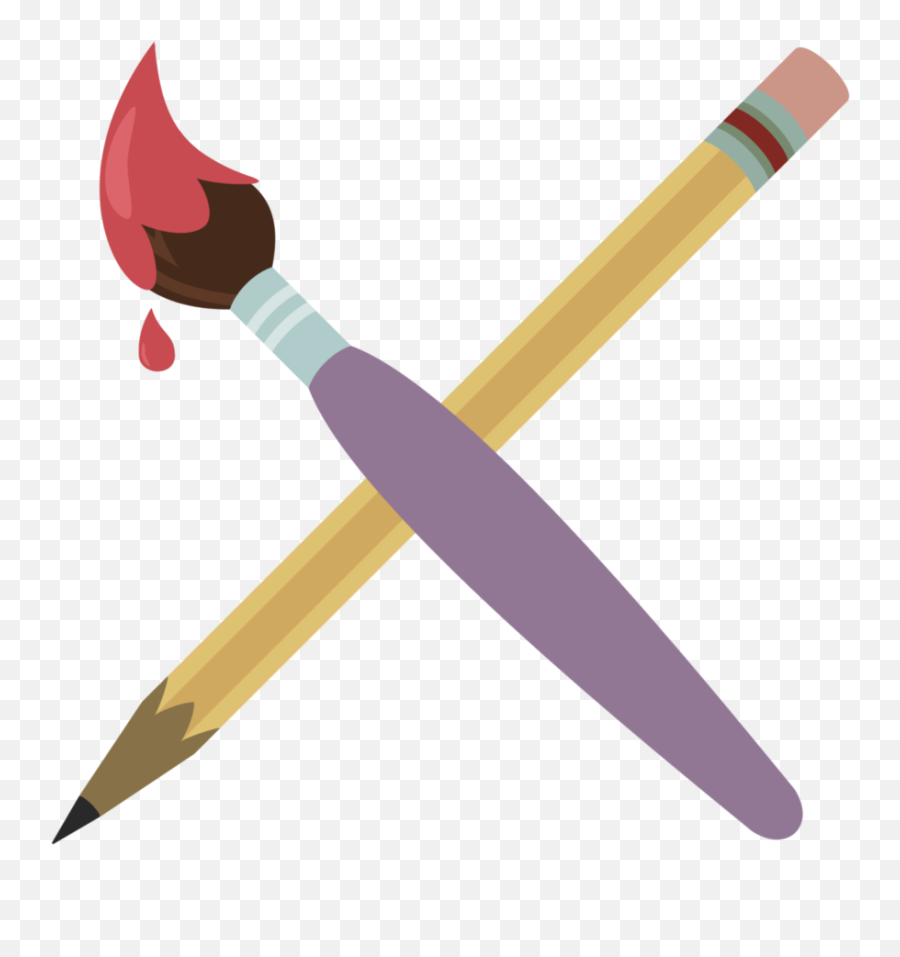 Paintbrush Clipart Paint Can - Paintbrush And Pencil Transparent Emoji,Paintbrush Clipart