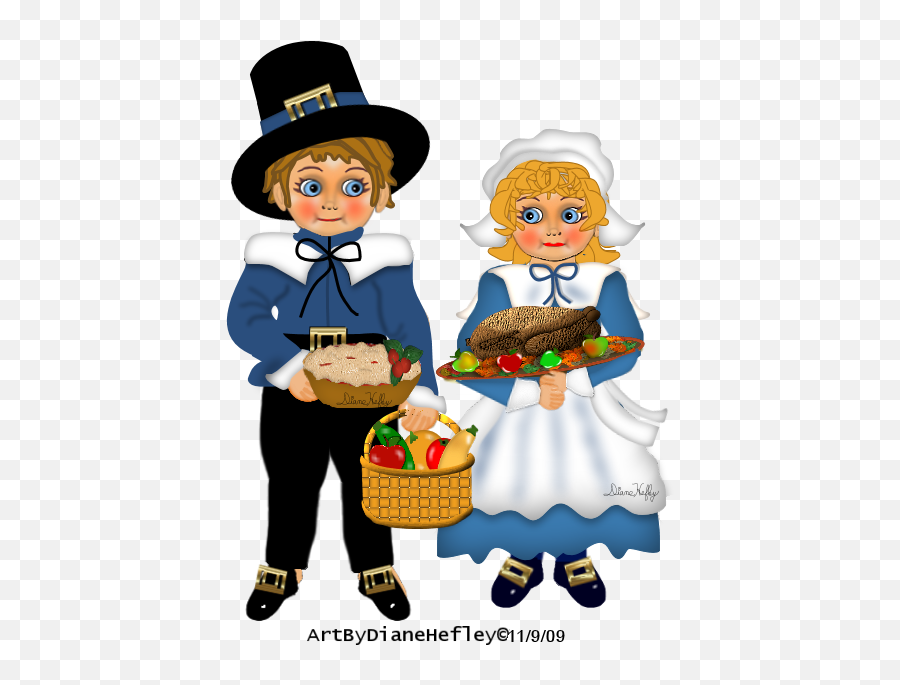 Thanksgiving Couple Clip Art Thanksgiving Clip Art - Costume Hat Emoji,Challenge Clipart