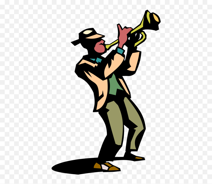 Vector Illustration Of Jazz Musician - Musician Clip Art Royalty Free Emoji,Musician Clipart