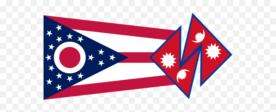 Flag Of Ohio If The State Was Colonized By Nepal - Ohio Emoji,Ohio Clipart