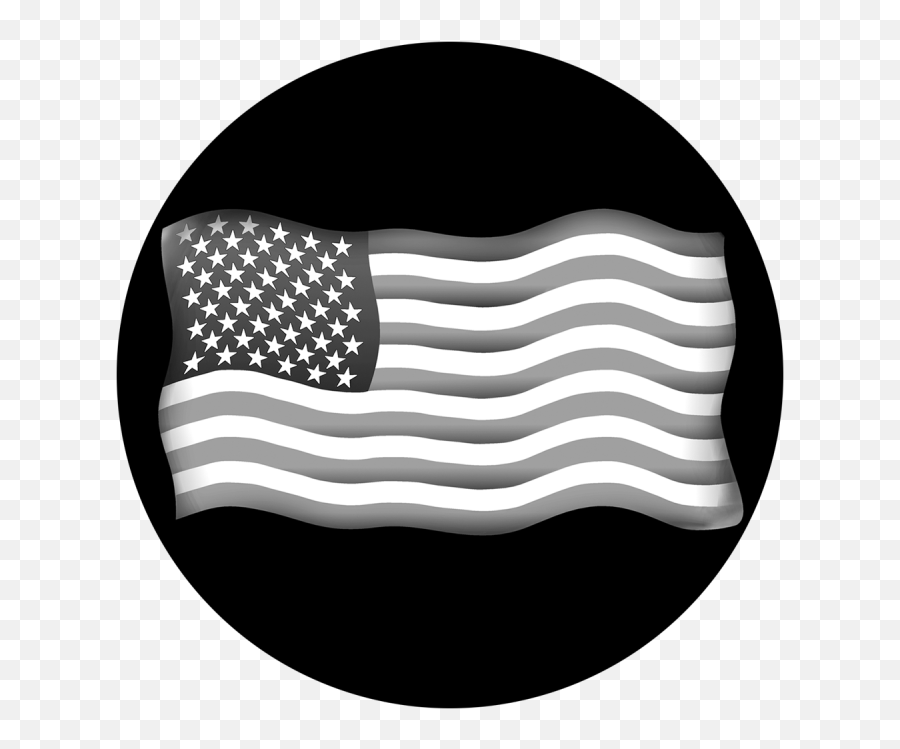 Us Flag - Apollo Design Emoji,Black And White American Flag Png