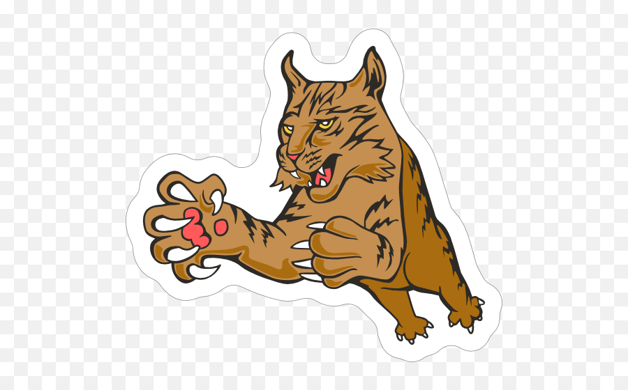 Bobcat Mascot Sticker Emoji,Bobcats Clipart