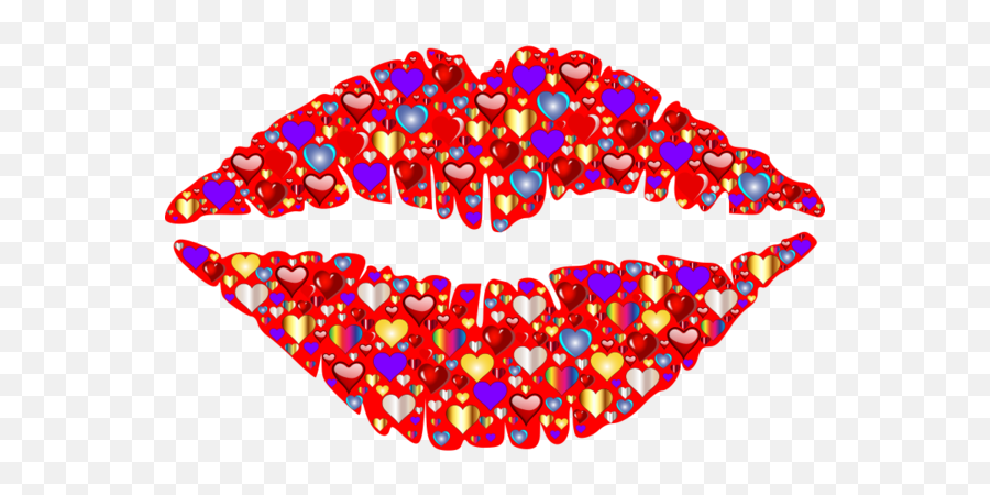 Lip Kiss Color Heart Line For Valentines Day - 800x500 Emoji,Heart Line Png