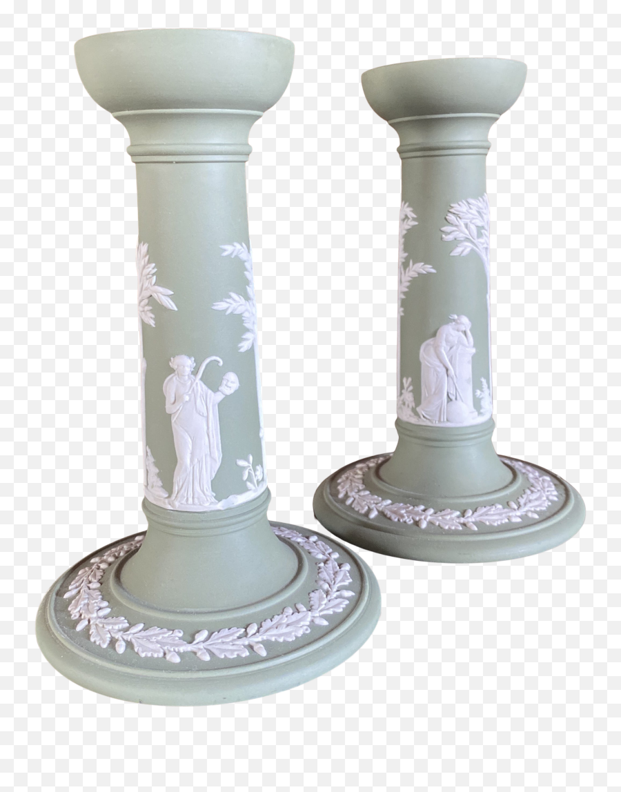 Wedgwood Green Candlestick Holders Fine Art Ceramics Art Emoji,Candlestick Clipart