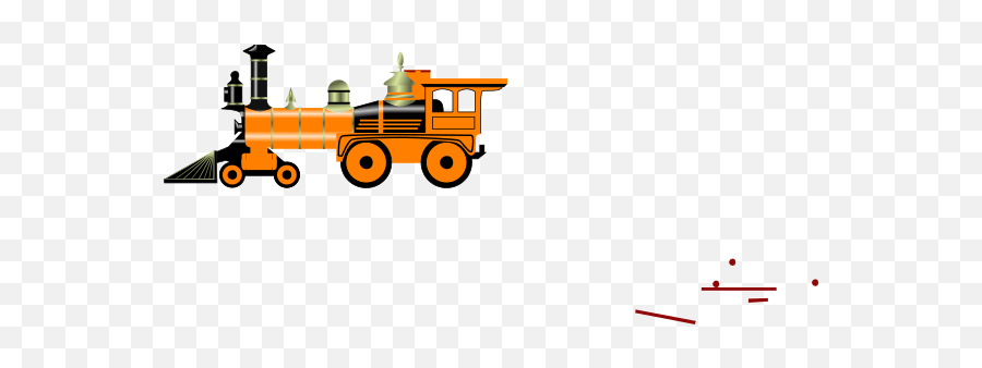 Orange Steam Train Clip Art At Clkercom - Vector Clip Art Emoji,Steam Train Clipart