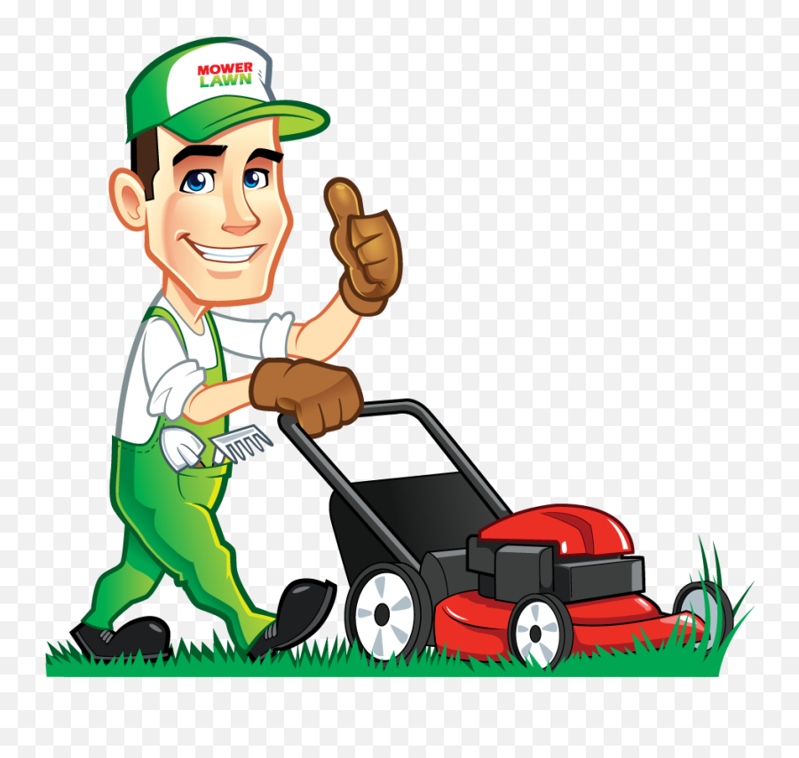 Clip Art Free Library Gardener Clipart - Lawn Mowing Png Emoji,Lawn Mower Clipart