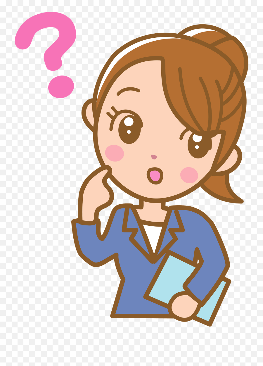 Businesswoman Is Questioning Clipart - Business Woman Questioning Clipart Free Emoji,Why Clipart