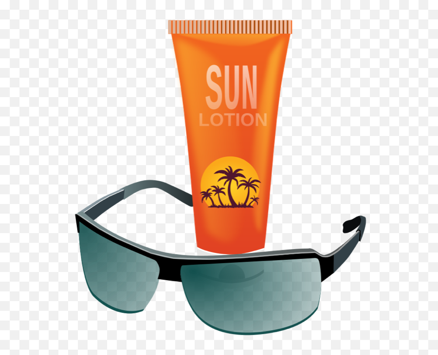 Stay Safe From Sun And Heat This Summer - Suntan Lotion And Sunglasses Emoji,Sunscreen Clipart