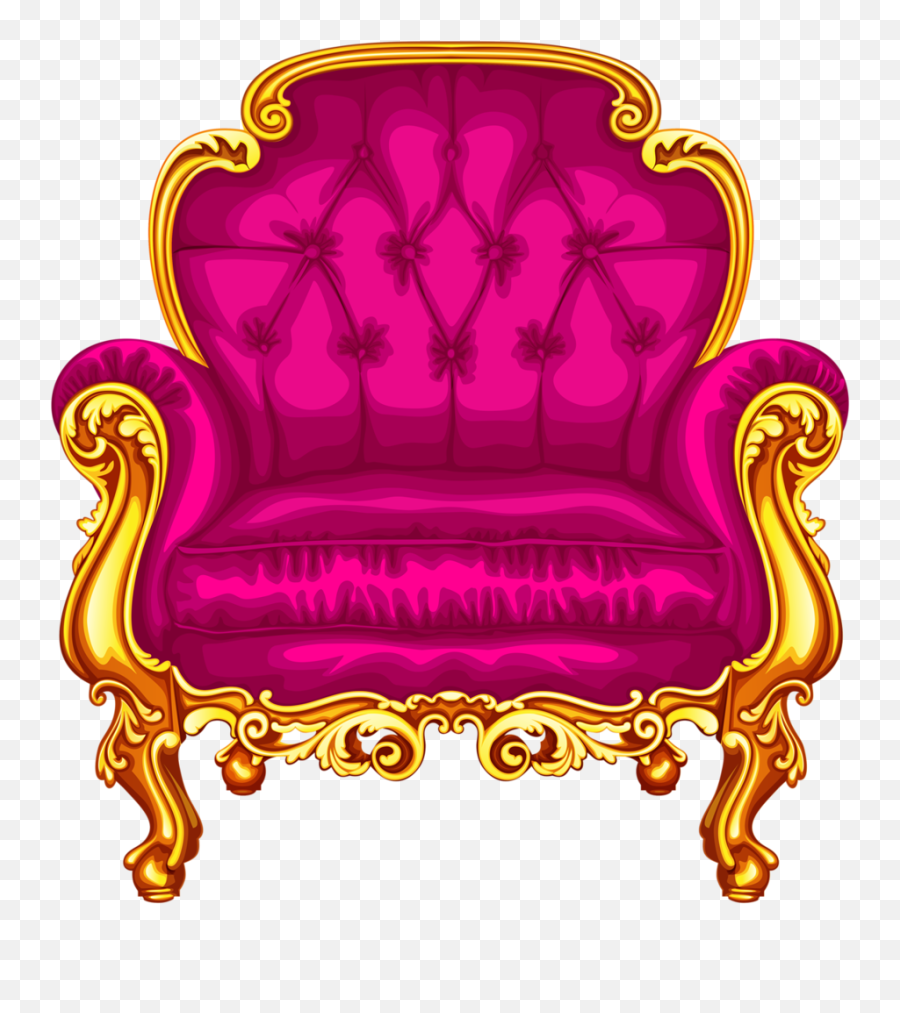 Gold Chair Artist Chair Stuffed - Fondos De Sillas Para Emoji,Lazy Clipart