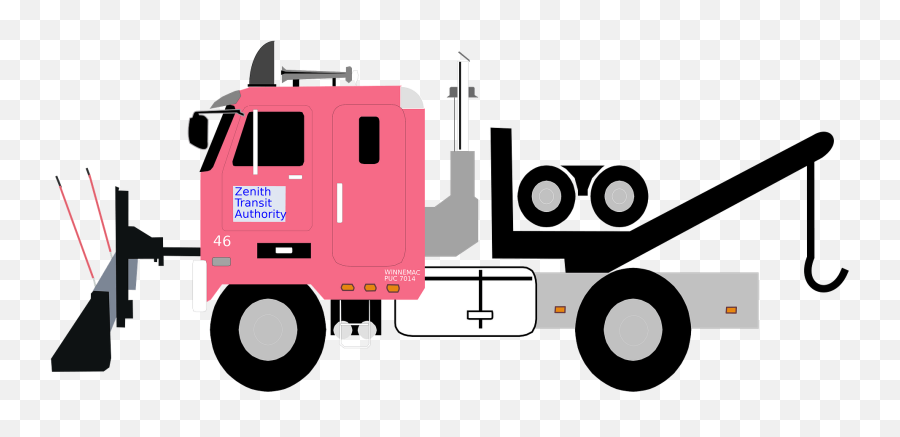 Tow Truck With Snow Plow Clipart - Snowplow Emoji,Tow Truck Clipart