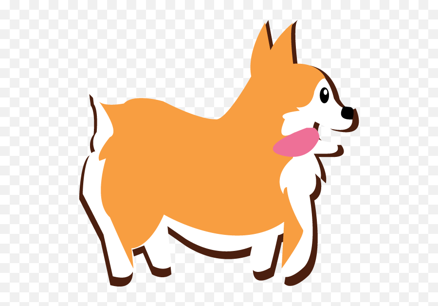 Corgi - Cute Dog Running Png Transparent Emoji,Corgi Transparent