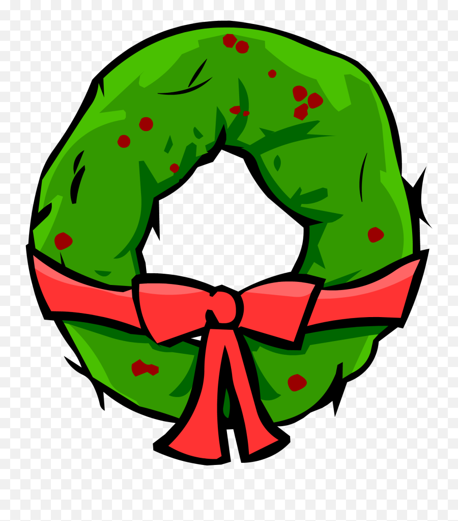 December Clipart Wreath December Wreath Transparent Free - Club Penguin Christmas Png Emoji,Christmas Wreath Clipart