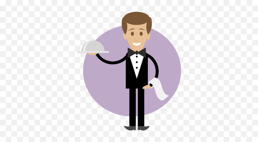Download Hd Png Library Super Simple - Download Transparent Waiter Clipart Transparent Background Emoji,Waiter Clipart