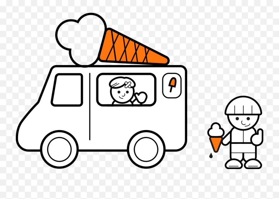 Ice Cream Van Sfvrsnu003d488cb8c3 Transparent Cartoon - Jingfm Ice Cream Vehicle Drawing Emoji,Ice Cream Truck Clipart