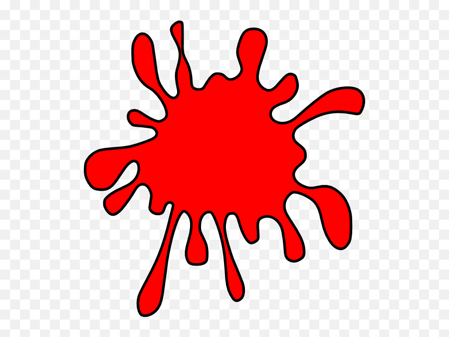 Small Red Ink Splash Clip Art At Clkercom - Vector Clip Art Orange Splash Emoji,Small Clipart