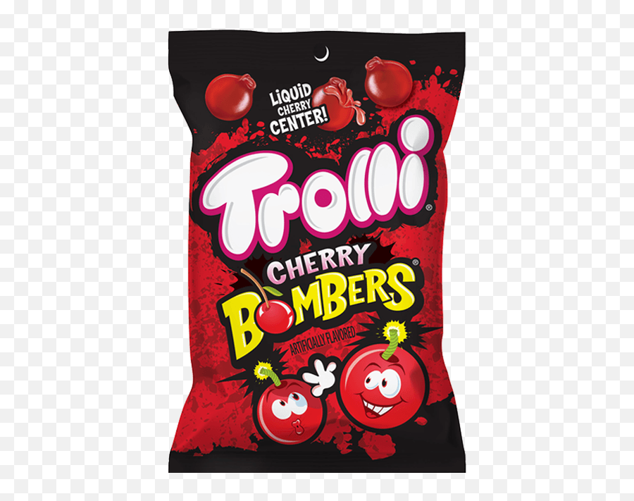 Sour Cherry Bombers Candy Sour Gummy Candy Trolli - Trolli Cherry Bombers Emoji,Brite Bomber Png