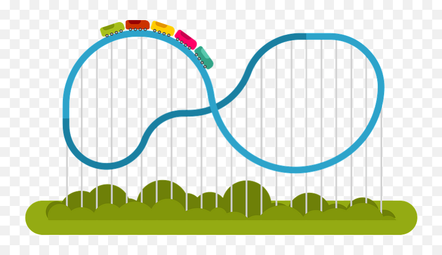 Roller Coaster Clipart - Horizontal Emoji,Roller Coaster Clipart