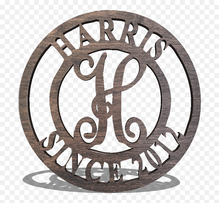 Round Monogram Door Hanger Emoji,Letter H Logo