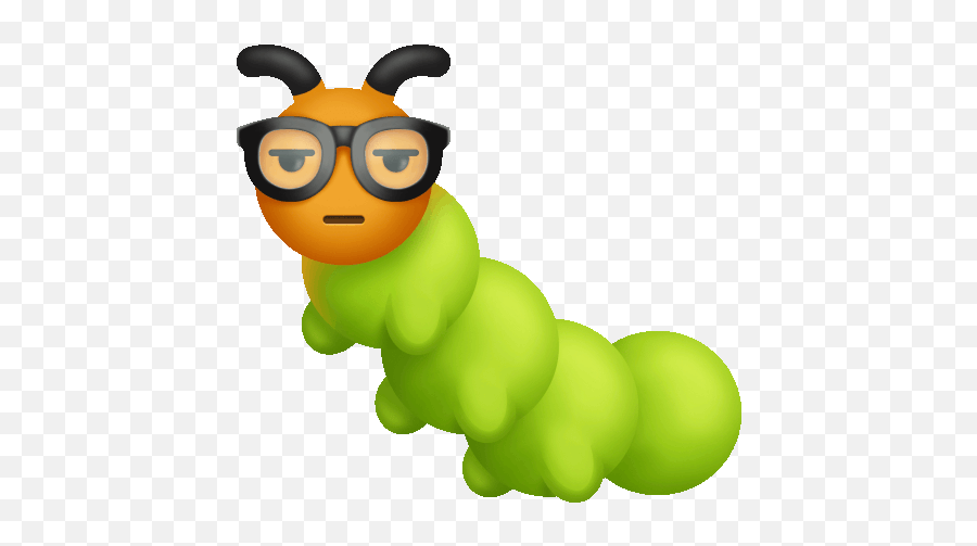 Caterpillar With Glasses From The Netflix Film Sticker Emoji,Bon Appetit Clipart