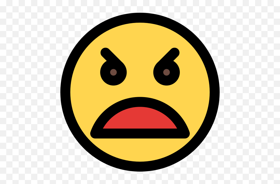 Angry Face - Free Smileys Icons Emoji,Angry Face Emoji Png