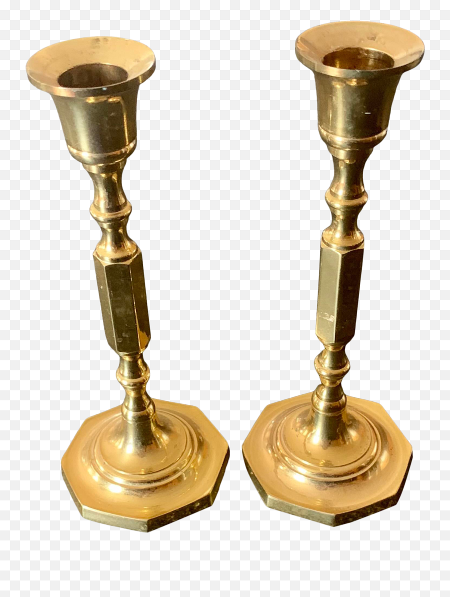 Vintage Brass Candlestick Holders Eee Home Décor Candles Emoji,Candlestick Clipart