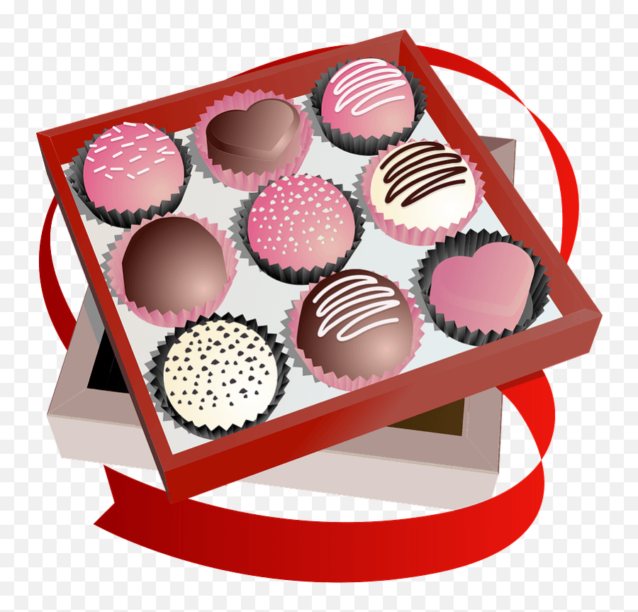 Day Gift Of Chocolate Clipart - Transparent Chocolate Box Clipart Emoji,Chocolate Clipart