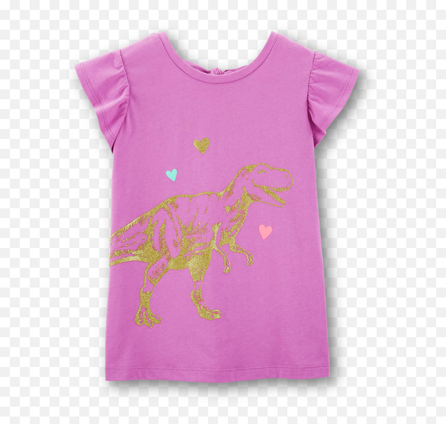 Carteru0027s Purple Sparkle Dinosaur Girls T - Shirt Size 66x T Emoji,Purple Sparkles Png