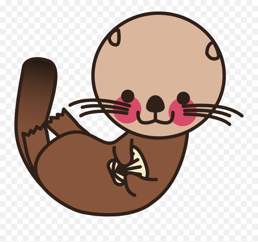 Sea Otter Clipart - Transparent Sea Otter Clipart Emoji,Otter Clipart