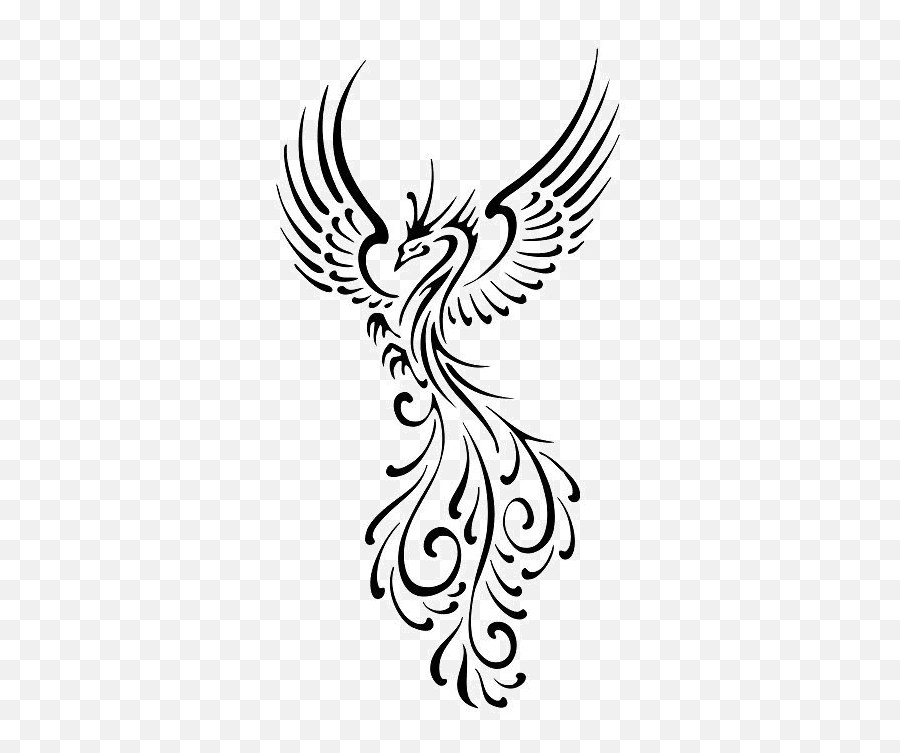 Phoenix Bird - Tribal Chinese Phoenix Tattoo Emoji,Phoenix Png