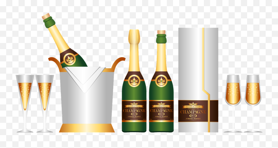 Champagne Set Drink Set Transparent Png Images U2013 Free Png Emoji,Champagne Clipart