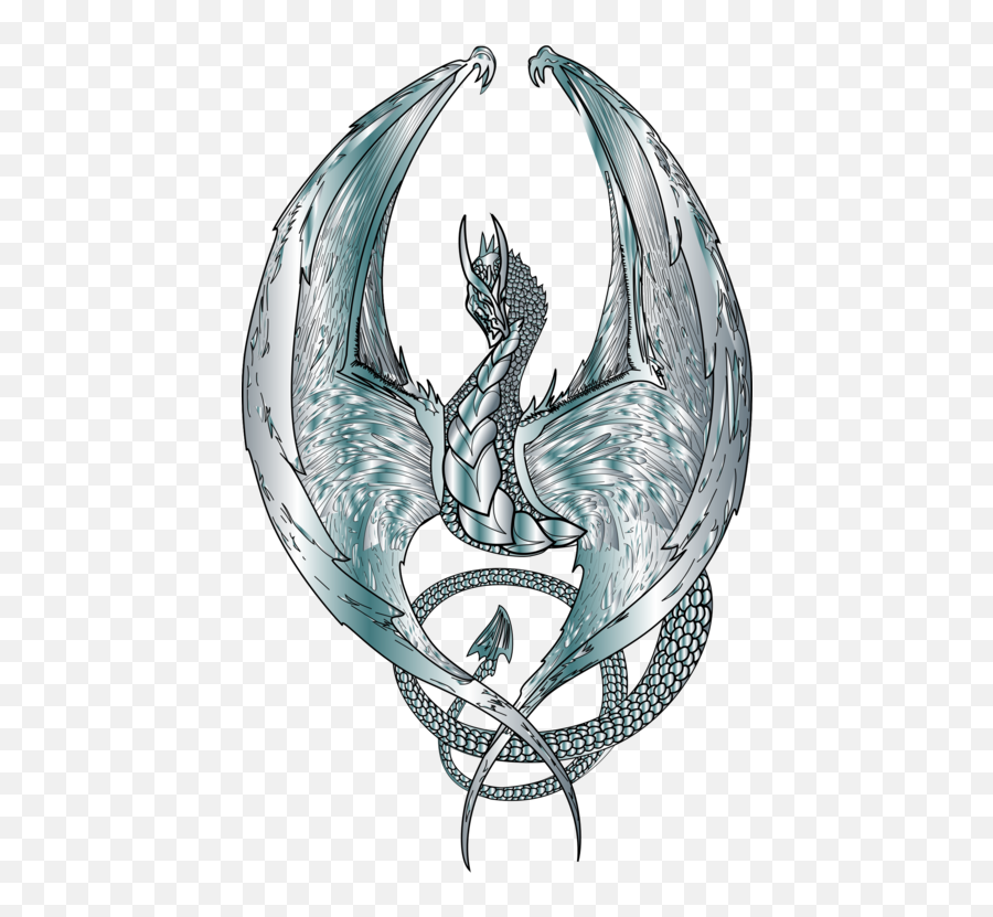 Fantasy Clipart Dragon - Silver Wyvern Emoji,Fantasy Clipart