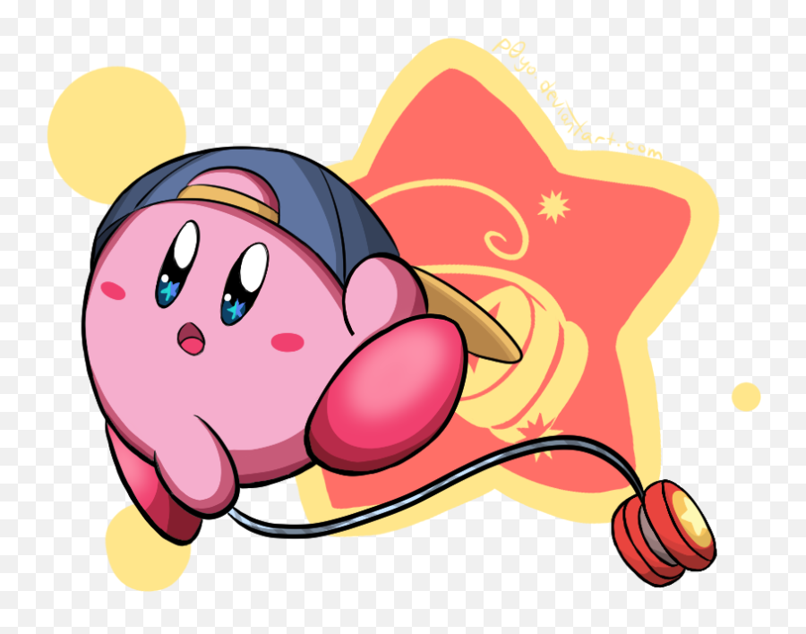 Yo - Yo Kirby By P0yo Kirby Yoyo Fan Art Clipart Full Size Kirby Pixel Art Yoyo Emoji,Yoyo Clipart