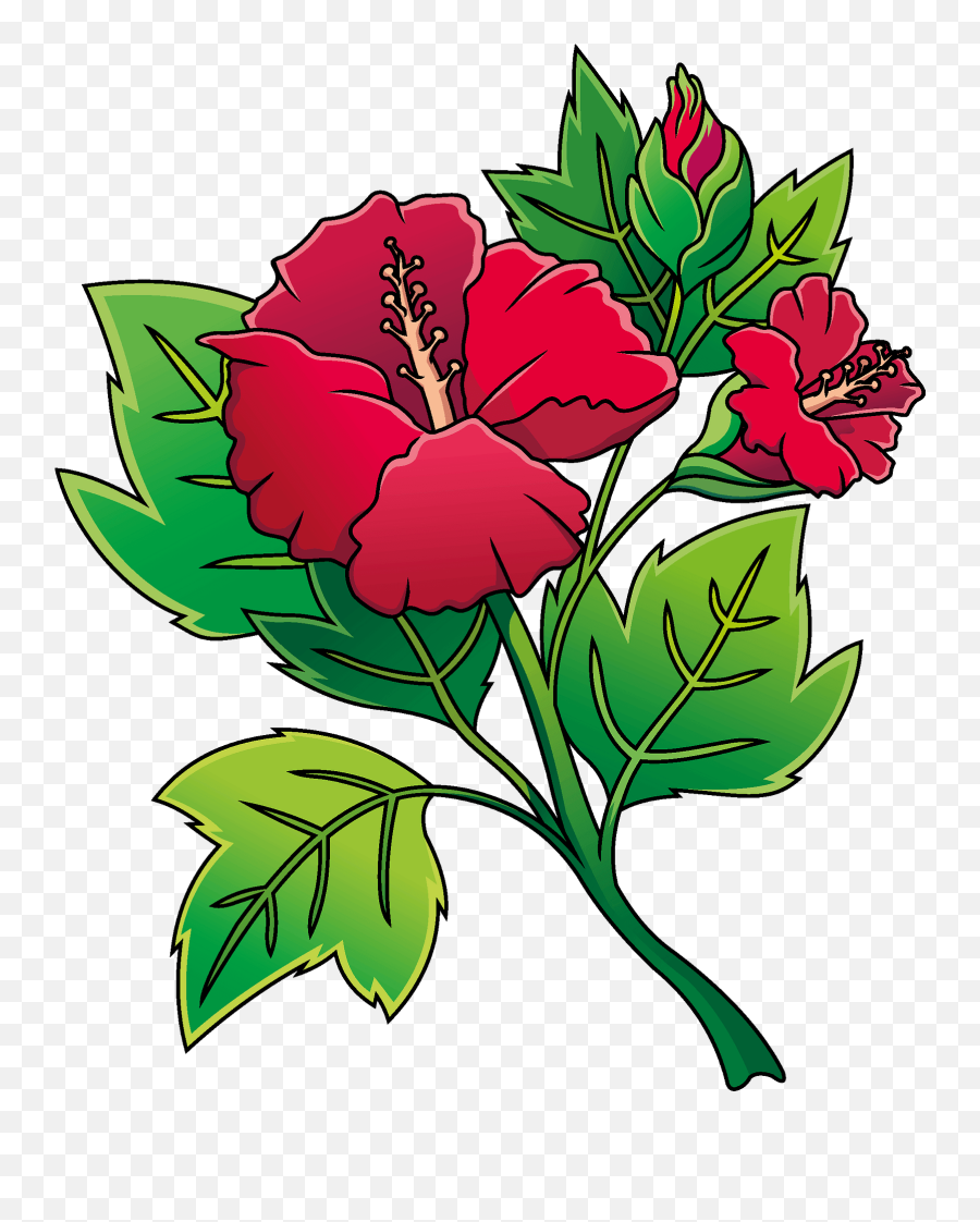 Hibiscus Clipart - Floral Emoji,Hibiscus Clipart