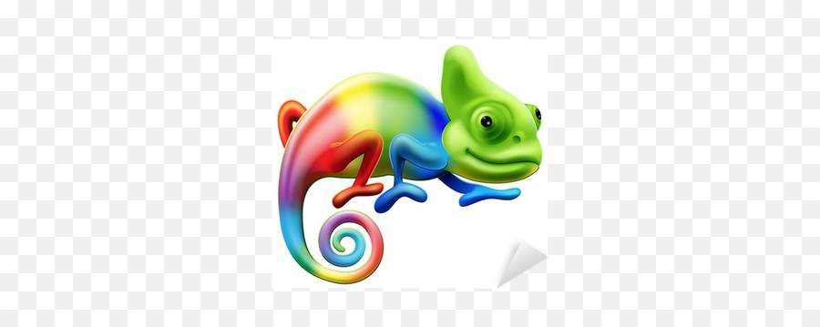 Rainbow Chameleon Sticker Pixers - Chameleon Clipart Emoji,Chameleon Png