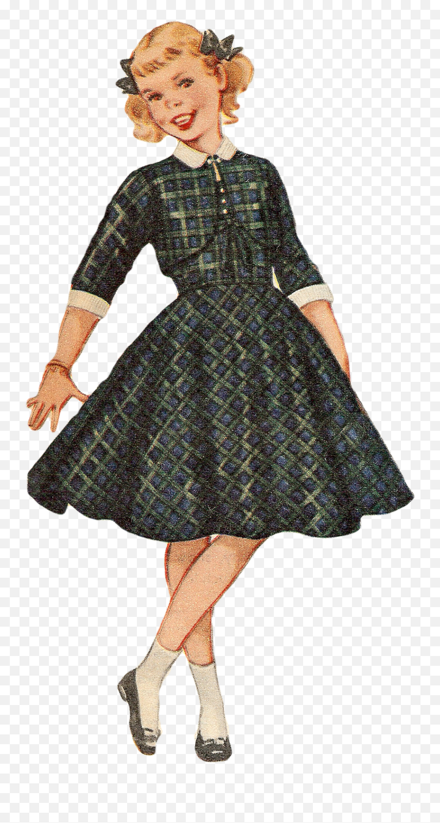 Vintage Printables - Vintage Girl Dresses Emoji,Retro Png