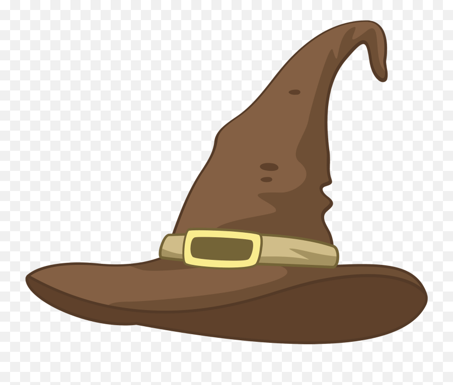 Witch Hat Clipart - Brown Wizard Hat Png Emoji,Witches Hat Clipart