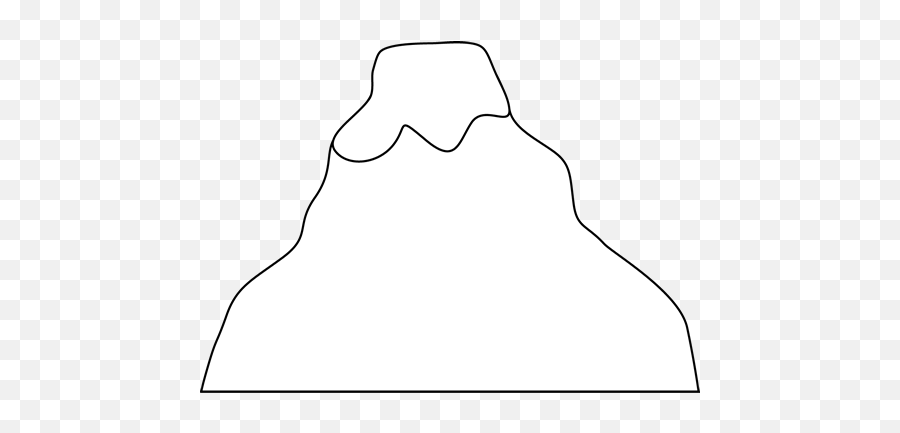 My Cute Graphics Volcano - Clip Art Library Volcano Outline White Png Emoji,Volcano Clipart