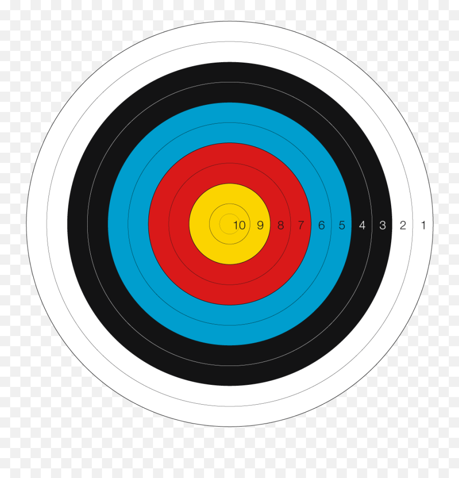 Download Outdoor Target Archery - Archery Target Scoring Cible Tir À L Arc Dessin Emoji,Target Png