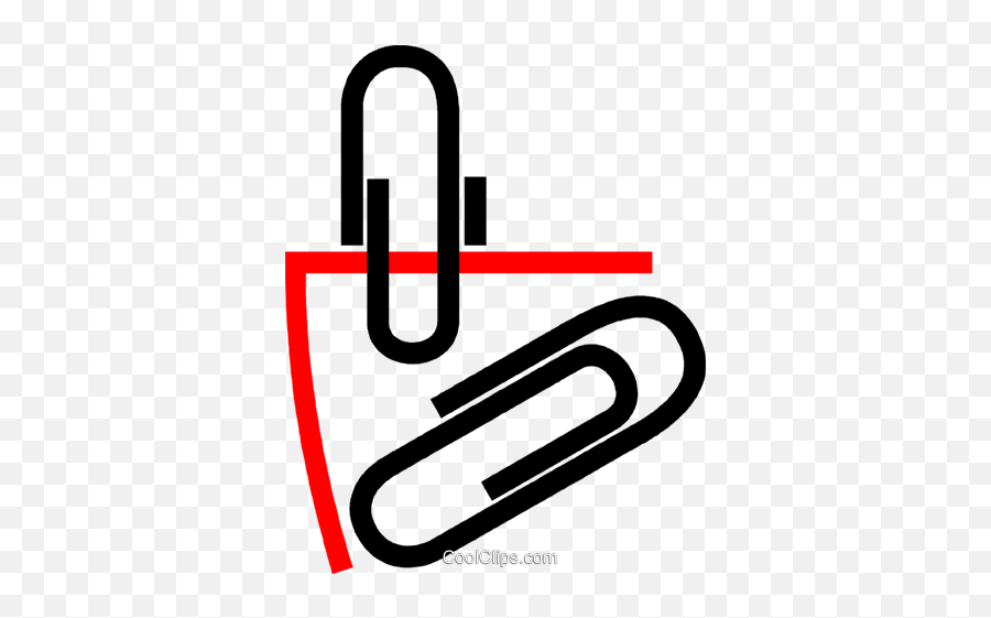 Paper Clips Royalty Free Vector Clip Art Illustration Emoji,Paperclip Clipart