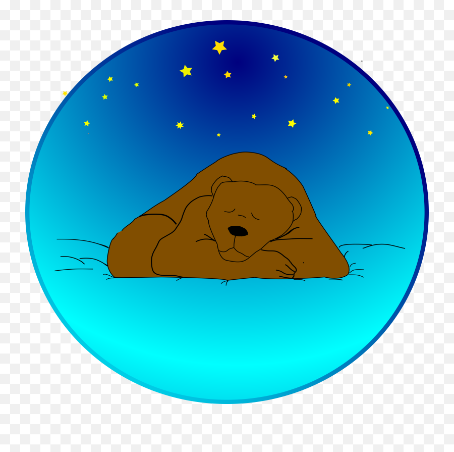 Bear Sleeping Under The Stars Clip Art At Clkercom - Vector Sleeping Bear Clip Art Emoji,Stars Clipart