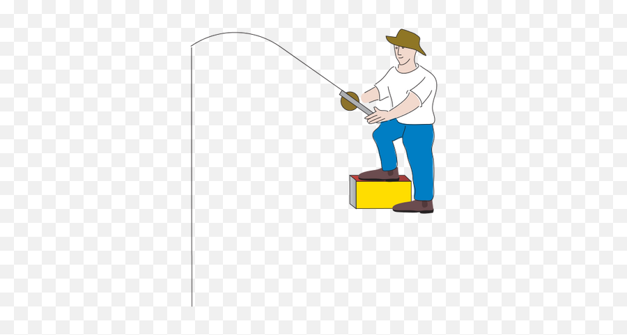 Download Man Fishing Black And White Stock - Fishing Man Emoji,Fishing Pole Clipart Black And White
