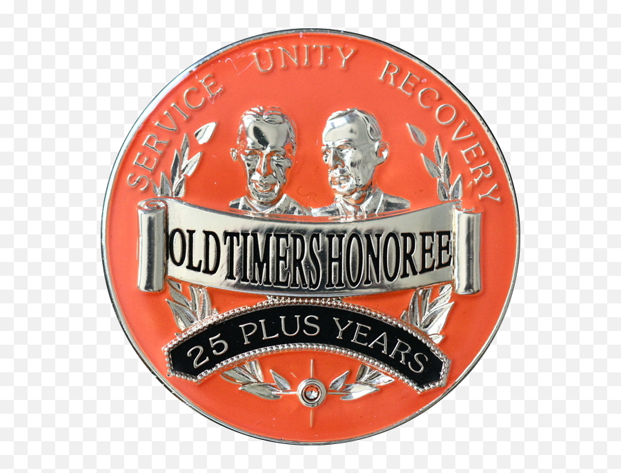 Old Timers Honoree Redorange Aa Medallions Triplate Aa Coins Emoji,Plu Logo