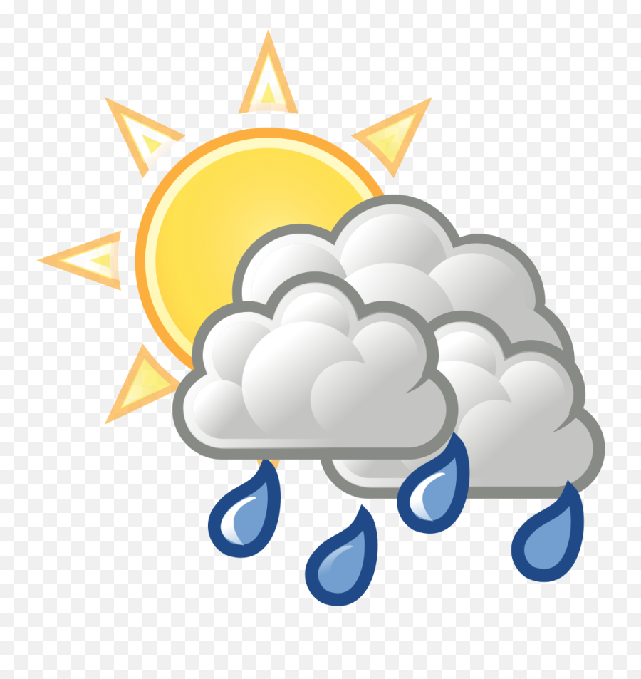 Rain Clouds Clipart 26 - Sun Clouds And Rain 2000x2000 Emoji,Rain Cloud Transparent