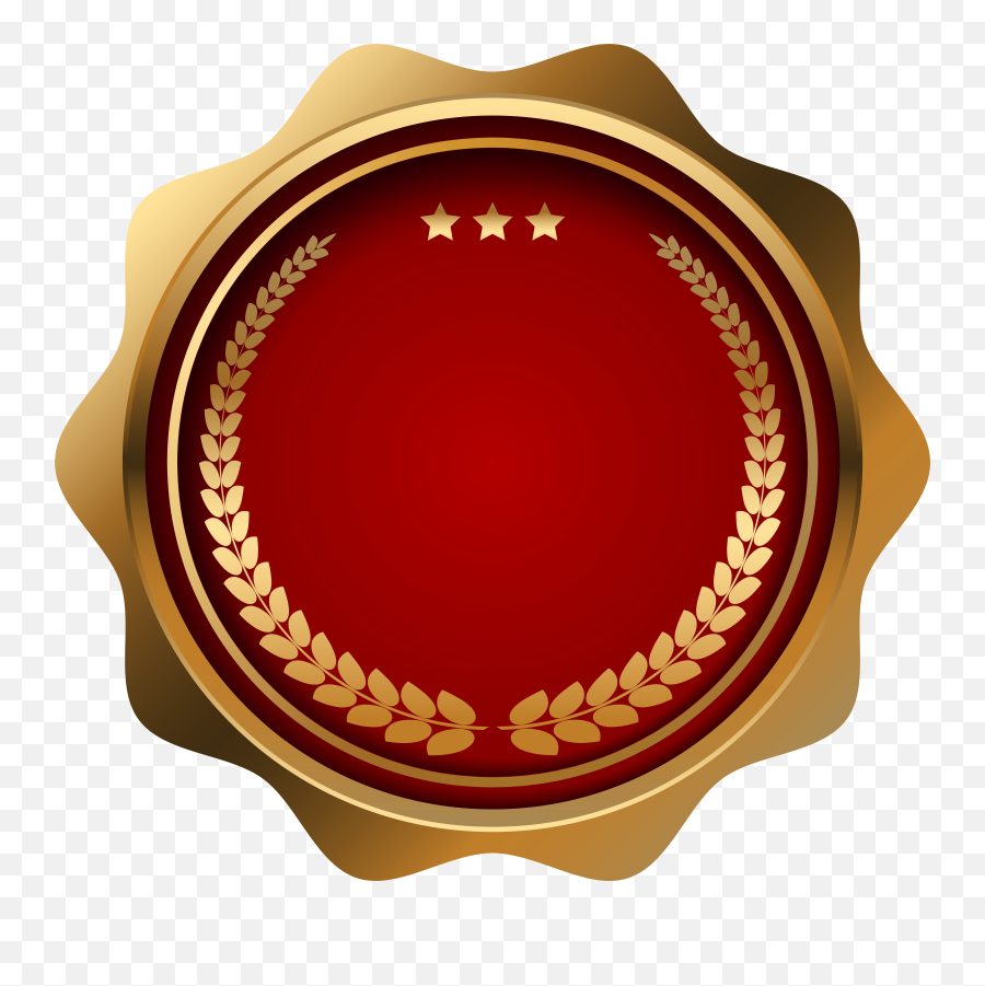 Seal Badge Red Png Clip Art Image Emoji,Seal Clipart
