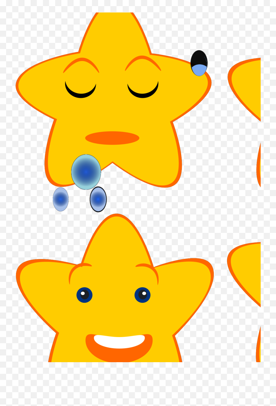 Yellow Stars Emotions Svg Vector - Dot Emoji,Emotions Clipart