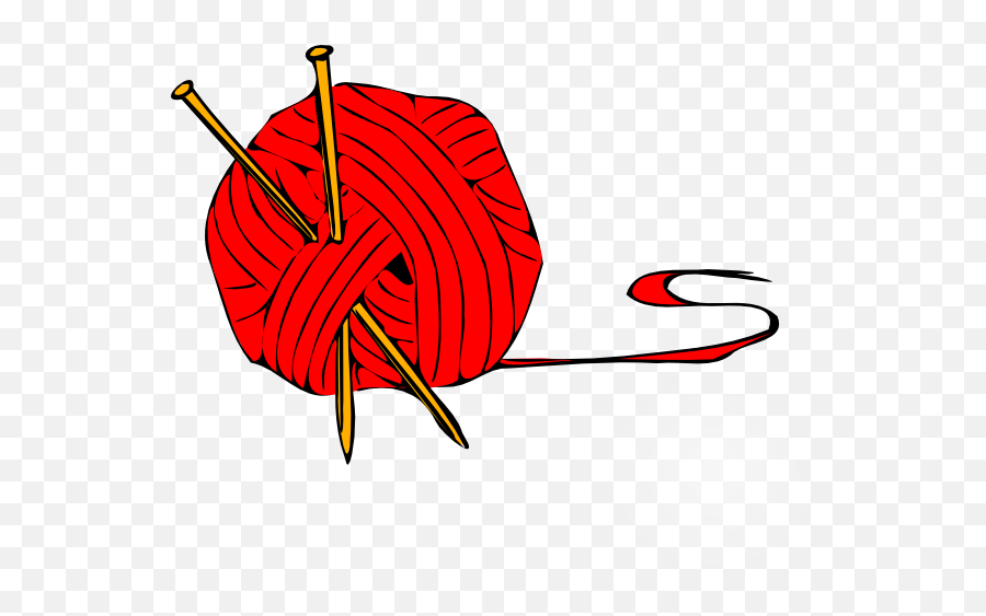 Red Ball Yarn Clip Art At Clker - Knitting Red Balls Clipart Emoji,Yarn Clipart