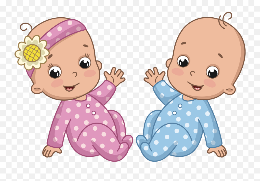 Twins Boy And Girl Clipart - Transparent Baby Boy And Girl Clipart Emoji,Boy And Girl Clipart