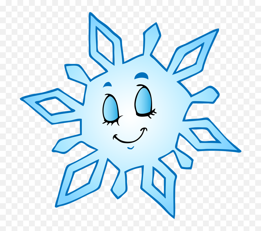Cartoon Images Of Snowflakes Clipart - Cartoon Snow Flakes Emoji,Snowflakes Clipart